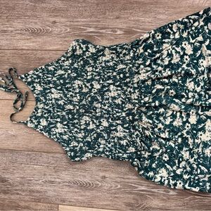 Maurices Green and Cream Backless Dress